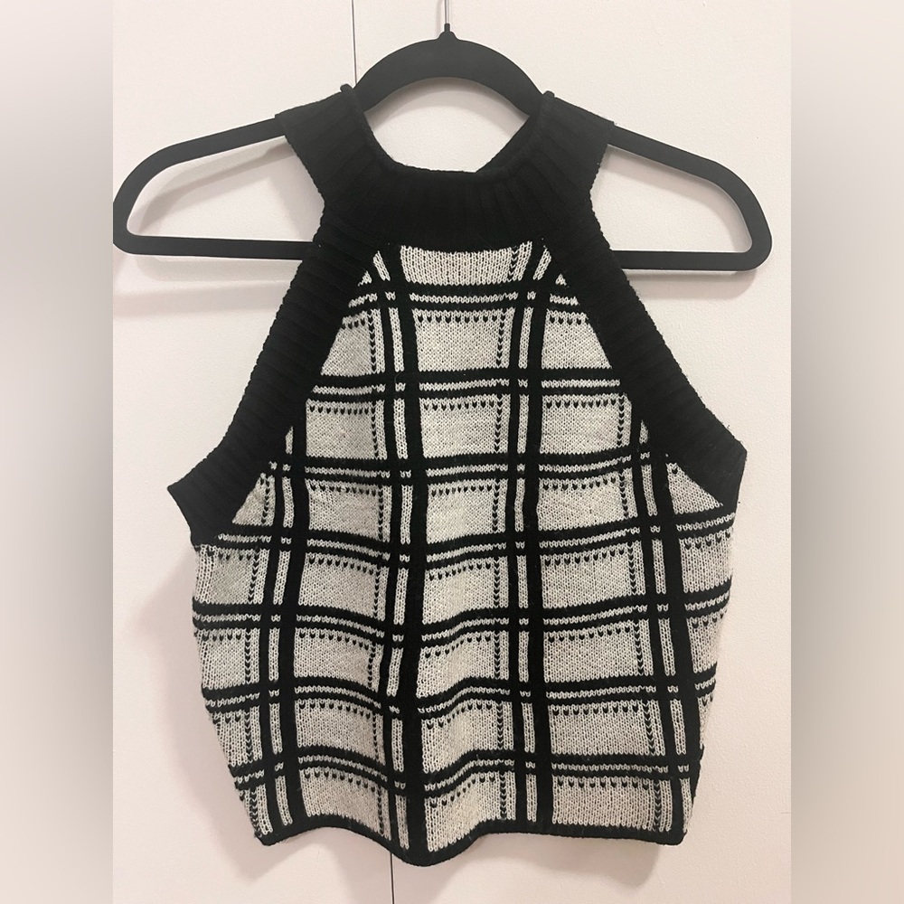Everybody Talks Plaid Knit Tank